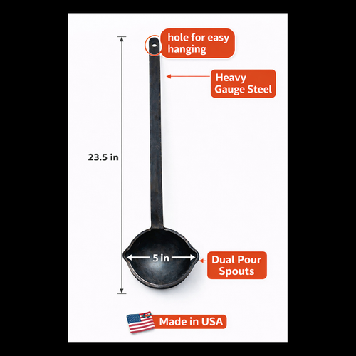13 oz Casting Ladle – Dual Pour Spout | Made in USA