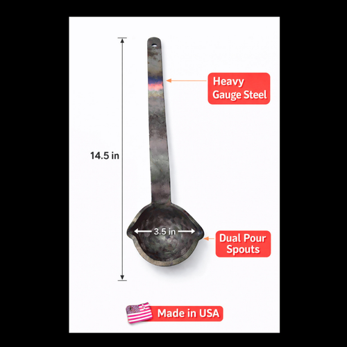 3 oz Casting Ladle – Dual Pour Spout | Made in USA